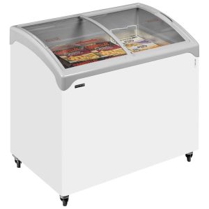 Sliding Curved Glass Lid Chest Freezer