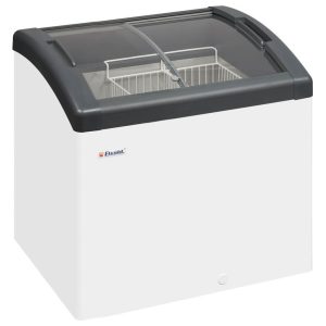 Sliding Curved Glass Lid Chest Freezer