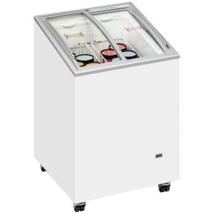 Sliding Curved Glass Lid Chest Freezer