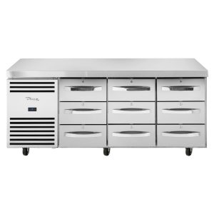 True 3 Section1/1GN Counter Refrigerator w/9Drawer