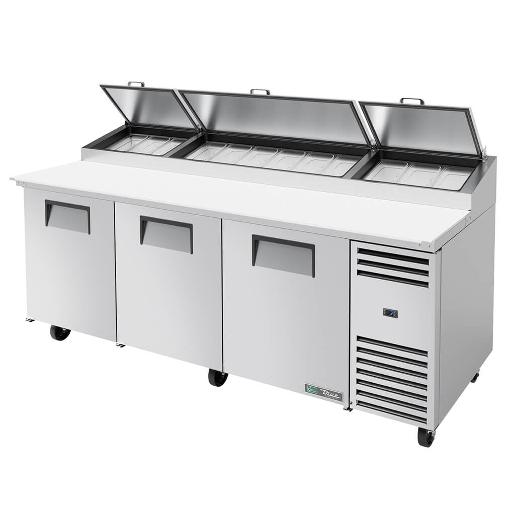 True Pizza Prep counter: 3 Door, 12x 1/3 GN pans - Cater2 Ltd ...