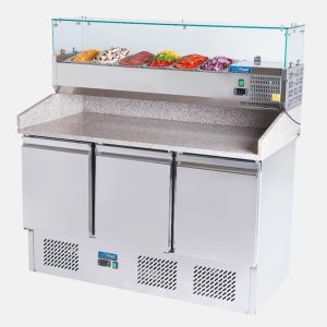 Atosa Pizza Prep Fridge with Chilled toppings unit