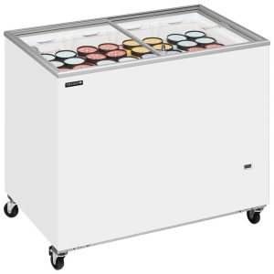 Sliding Flat Glass Lid Chest Freezer