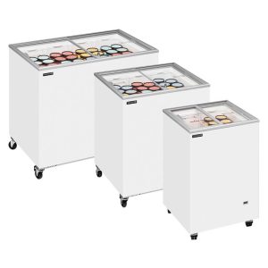 Sliding Flat Glass Lid Chest Freezer