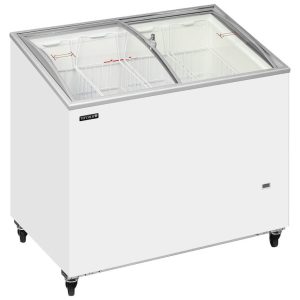 Sliding Curved Glass Lid Chest Freezer